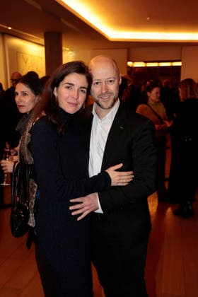 Aurelie Bros und Fabian Gasmia bei der Verleihung vom Ritterorden fuer Kunst und Literatur im Rahmen der Berlinale Soiree Francaise du Cinema in der Franzoesischen Botschaft am 16.02.2026 in Berlin Berlinale Soiree Francaise 2026- Verleihung vom Chevalier Orden
