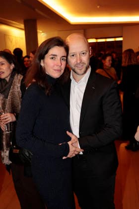 Aurelie Bros und Fabian Gasmia bei der Verleihung vom Ritterorden fuer Kunst und Literatur im Rahmen der Berlinale Soiree Francaise du Cinema in der Franzoesischen Botschaft am 16.02.2026 in Berlin Berlinale Soiree Francaise 2026- Verleihung vom Chevalier Orden