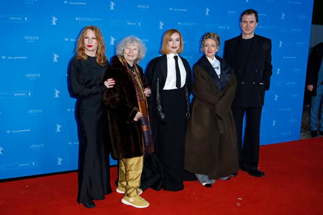 Birgit Minichmayr, Ulrike Ottinger, Isabelle Huppert, Tricia Tuttle und Lars Eidinger bei der Premiere des Kinofilms Die Blutgräfin The Blood Countess bei der Premiere des Kinofilms auf der Berlinale 2026 76. Internationale Filmfestspiele Berlin im Zoo Palast. Berlin, 16.02.2026