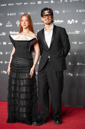February 16, 2026, Madrid, Spain: Tony Grox and Lucy Calys attend the red carpet of the Iris Awards at the Teatro Real in Madrid. Madrid Spain  - ZUMAs197 20260216_aaa_s197_222 Copyright: xAtilanoxGarciax