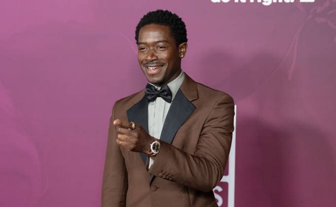 February 16, 2026, Los Angeles, California, United States: Damson Idris arrives on the red carpet of the American Black Film Festival at the SLS Hotel in Los Angeles California on Feb. 16, 2026. Los Angeles United States - ZUMAt169 20260216_zep_t169_012 Copyright: xConnorxTerryx