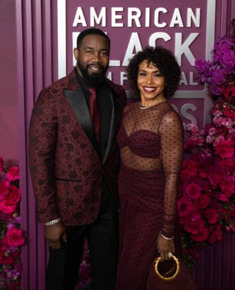 February 16, 2026, Los Angeles, California, United States: Michael Jai White and Gillian White arrive on the red carpet of the American Black Film Festival at the SLS Hotel in Los Angeles California on Feb. 16, 2026. Los Angeles United States - ZUMAt169 20260216_zep_t169_024 Copyright: xConnorxTerryx