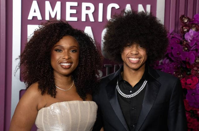 February 16, 2026, Los Angeles, California, United States: Jennifer Hudson and David Daniel Otunga Jr. arrive on the red carpet of the American Black Film Festival at the SLS Hotel in Los Angeles California on Feb. 16, 2026. Los Angeles United States - ZUMAt169 20260216_zep_t169_037 Copyright: xConnorxTerryx