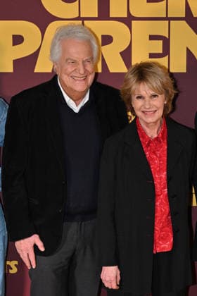 Chers Parents Premiere - Paris Andre Dussollier and Miou Miou posing at the photocall for Chers Parents Premiere at UGC Bercy in Paris, France on February 16, 2026. Photo by Christophe Meng ABACAPRESS.COM Paris France  Copyright: xMengxChristophe ABACAx