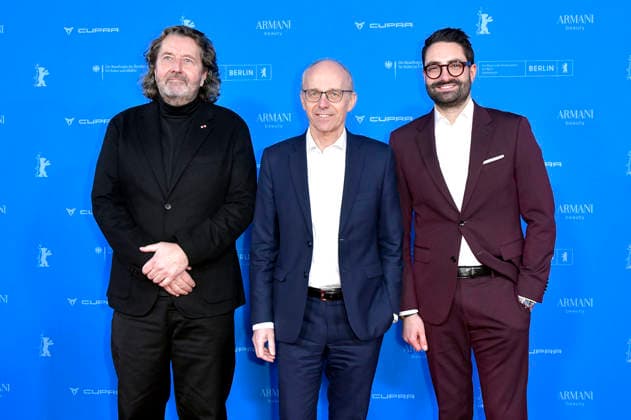 Guy Daleiden, Luc Frieden und Eric Thill bei der Premiere des Kinofilms Die Blutgräfin The Blood Countess bei der Premiere des Kinofilms auf der Berlinale 2026 76. Internationale Filmfestspiele Berlin im Zoo Palast. Berlin, 16.02.2026