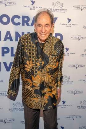 Albert Louis Albie Sachs suedafrikanischer Jurist, zu Gast bei der Cinema For Peace Gala 2026 im Hotel Adlon Kempinski am 16.02.2026 in Berlin Berlin Deutschland