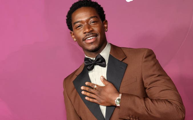 Red carpet for the 8th American Black Film Festival Honors at the SLS Hotel, a Luxury collection hotel Featuring: Damson Idris Where: Los Angeles, California, United States When: 16 Feb 2026 Credit: Faye s Vision Cover Images EDITORIAL USE ONLY. NOT FOR USE BY NEWSPAPERS BASED IN THE UK. Copyright: xx coverimg55478012