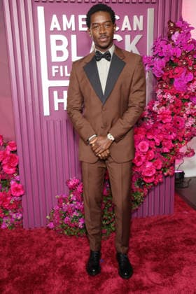 Red carpet for the 8th American Black Film Festival Honors at the SLS Hotel, a Luxury collection hotel Featuring: Damson Idris Where: Los Angeles, California, United States When: 16 Feb 2026 Credit: Faye s Vision Cover Images EDITORIAL USE ONLY. NOT FOR USE BY NEWSPAPERS BASED IN THE UK. Copyright: xx coverimg55478003