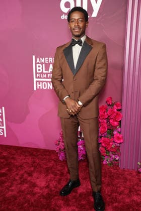 Red carpet for the 8th American Black Film Festival Honors at the SLS Hotel, a Luxury collection hotel Featuring: Damson Idris Where: Los Angeles, California, United States When: 16 Feb 2026 Credit: Faye s Vision Cover Images EDITORIAL USE ONLY. NOT FOR USE BY NEWSPAPERS BASED IN THE UK. Copyright: xx coverimg55477996