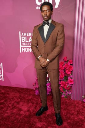 Red carpet for the 8th American Black Film Festival Honors at the SLS Hotel, a Luxury collection hotel Featuring: Damson Idris Where: Los Angeles, California, United States When: 16 Feb 2026 Credit: Faye s Vision Cover Images EDITORIAL USE ONLY. NOT FOR USE BY NEWSPAPERS BASED IN THE UK. Copyright: xx coverimg55477997