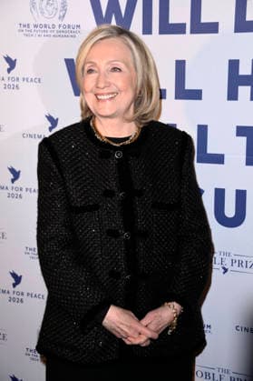 Hillary Clinton bei der Cinema For Peace Gala 2026 im Hotel Adlon Kempinski. Berlin, 16.02.2026