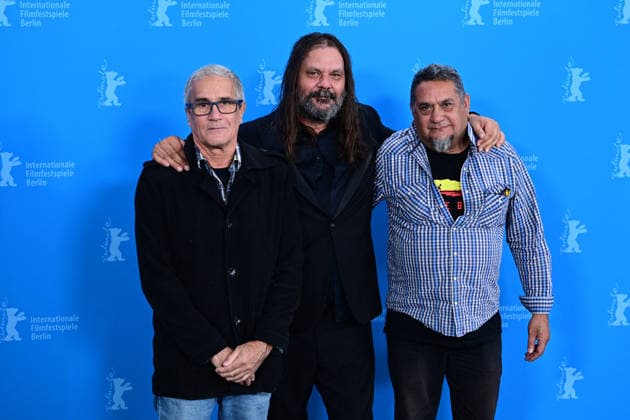 Steven McGregor, Warwick Thornton and David Tranter pose at the Wolfram photocall during the 76th Berlinale International Film Festival Berlin at Grand Hyatt Hotel on February 17, 2026 in Berlin, Germany Romain Doucelin Bestimage  Copyright: xRomainxDoucelinx xBestimagexRomainxDoucelinx xBestimagex