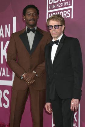February 17, 2026, Los Angeles, California, USA: LOS ANGELES - FEB 16: Damson Idris, Jerry Bruckheimer at the 8th American Black Film Festival Honors at the SLS Hotel on February 16, 2026 in Los Angeles, CA Los Angeles USA - ZUMAb170 20260217_aap_b170_057 Copyright: xKayxBlakex