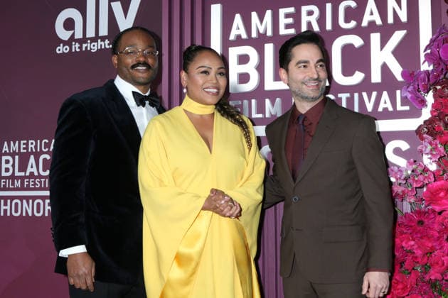 February 17, 2026, Los Angeles, California, USA: LOS ANGELES - FEB 16: Ryan Coogler, Zinzi Coogler, Sev Ohanian at the 8th American Black Film Festival Honors at the SLS Hotel on February 16, 2026 in Los Angeles, CA Los Angeles USA  - ZUMAb170 20260217_aap_b170_144 Copyright: xKayxBlakex