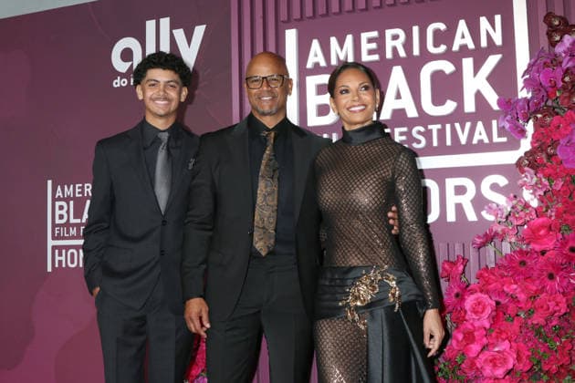 February 17, 2026, Los Angeles, Ca, USA: LOS ANGELES - FEB 16: Dre Terrell Whitfield, Dondre Whitfield, Salli Richardson-Whitfield at the 8th American Black Film Festival Honors at the SLS Hotel on February 16, 2026 in Los Angeles, CA Los Angeles USA  - ZUMAnc22 20260217_zaa_nc22_052 Copyright: xKathyxHutchinsx