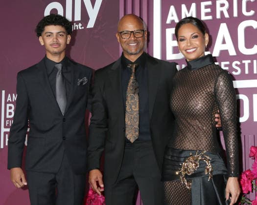 February 17, 2026, Los Angeles, Ca, USA: LOS ANGELES - FEB 16: Dre Terrell Whitfield, Dondre Whitfield, Salli Richardson-Whitfield at the 8th American Black Film Festival Honors at the SLS Hotel on February 16, 2026 in Los Angeles, CA Los Angeles USA  - ZUMAnc22 20260217_zaa_nc22_055 Copyright: xKathyxHutchinsx