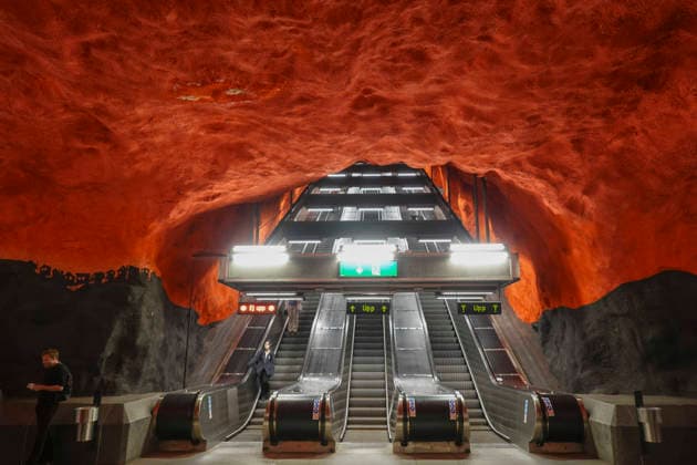 Sweden, Stockholm, Metro Stations Sweden, Stockholm, Stockholm County, Solna centrum metro station, Credit:Fabio Mazzarella Avalon Sweden, Sweden, Stockholm  Copyright: xFabioxMazzarellax xAvalonx 1075839510