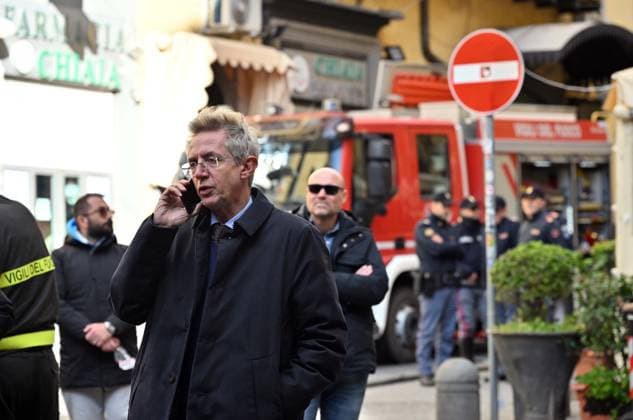 Foto IPP Felice De Martino Napoli 17 02 2026 Incendio del Teatro Sannazaro nella foto Gaetano Manfredi sindaco di Napoli Italy Photo Press - World Copyright