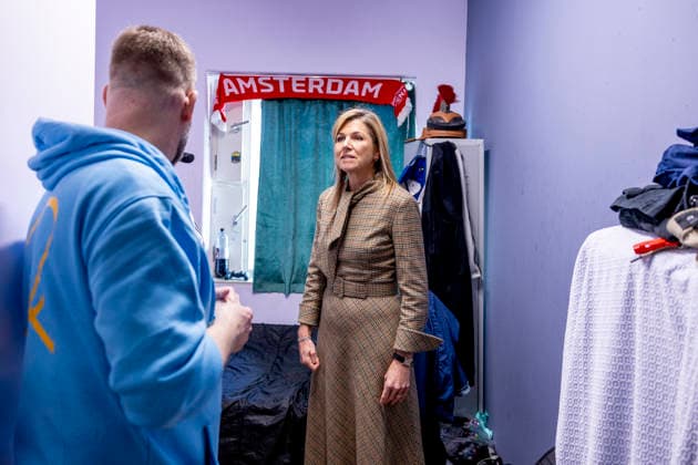 17-02-2026 Amsterdam Queen Maxima visited Opvanglocatie T6, a homeless shelter, to support homeless EU citizens and the collaboration between the relevant healthcare and support partners in Amsterdam. Â  Copyright: xPPEx