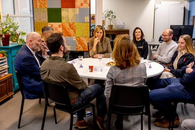 17-02-2026 Amsterdam Queen Maxima visited Opvanglocatie T6, a homeless shelter, to support homeless EU citizens and the collaboration between the relevant healthcare and support partners in Amsterdam. Â  Copyright: xPPEx