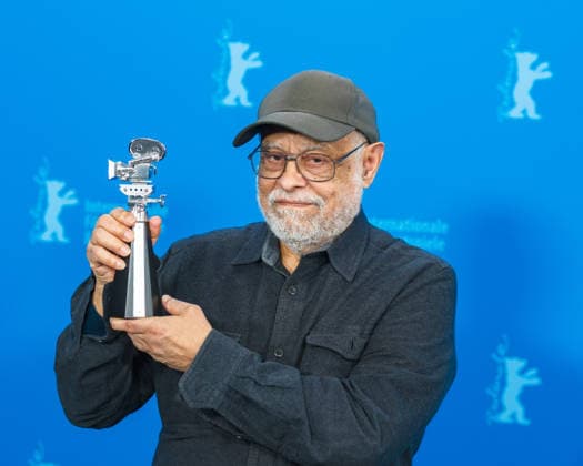 Photocall for Ethiopian director Haile Gerima honoured with a Berlinale Camera , Grand Hyatt Berlin, Berlin, Germany Haile Gerima poses with his award at the Photocall for Ethiopian director Haile Gerima honoured with a Berlinale Camera during Berlinale (Berlin Film Festival) at Grand Hyatt Berlin, Berlin, , Germany on 17 February 2026., Credit:Julie Edwards Avalon  Copyright: xJuliexEdwardsx xAvalonx 1075929980