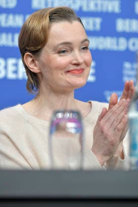 Birte Schnöink bei der Pressekonferenz zum Kinofilm Meine Frau weint My Wife Cries auf der Berlinale 2026 76. Internationale Filmfestspiele Berlin im Hotel Grand Hyatt. Berlin, 17.02.2026