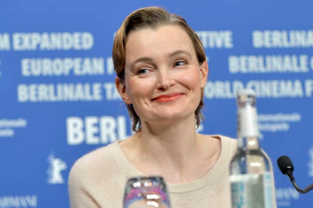 Birte Schnöink bei der Pressekonferenz zum Kinofilm Meine Frau weint My Wife Cries auf der Berlinale 2026 76. Internationale Filmfestspiele Berlin im Hotel Grand Hyatt. Berlin, 17.02.2026