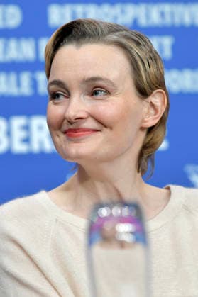 Birte Schnöink bei der Pressekonferenz zum Kinofilm Meine Frau weint My Wife Cries auf der Berlinale 2026 76. Internationale Filmfestspiele Berlin im Hotel Grand Hyatt. Berlin, 17.02.2026