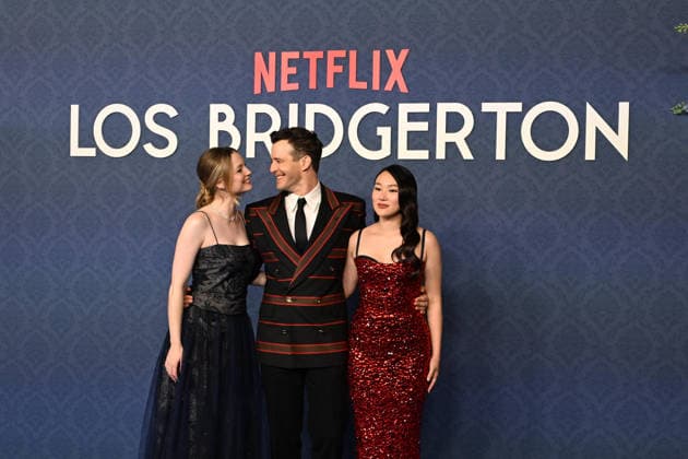 Familiar faces attend The Bridgertons masquerade ball Hannah Dodd, Luke Thompson, Yerin Ha, stars of the series, during The Bridgertons masquerade ball, February 17, 2026, in Madrid Spain THE BRIDGERTONS MASK BALL NETFLIX FAMOSOSOS José Madrid Madrid Madrid Spain  Copyright: xJosÃ xOlivax 7301533