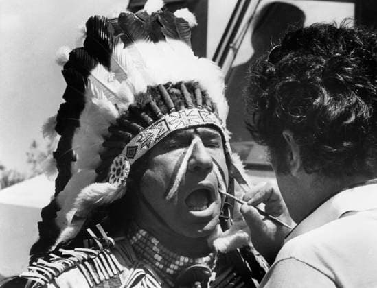 RECORD DATE NOT STATED Mel Brooks during the making of Blazing Saddles 1974 ** I.V. EDITORIAL USE ONLY  Copyright: x