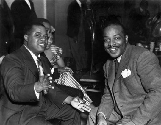 RECORD DATE NOT STATED Louis Armstrong and Count Basie circa 1930s ** I.V.M. EDITORIAL USE ONLY  Copyright: x