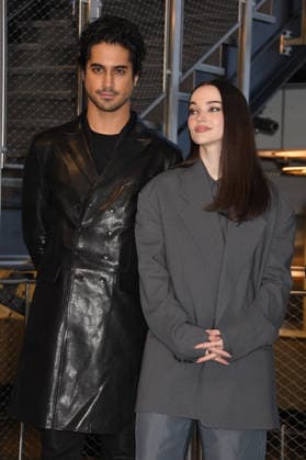 NEW YORK, NY- FEBRUARY 17: Avan Jogia and Dove Cameron pictured as the cast of Prime Video™s 56 Days celebrates it™s premiere during a visit to The Empire State Building on February 17, 2026 in New York City. Copyright: xMediaPunchx