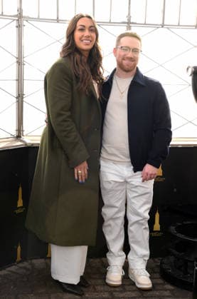 NEW YORK, NY- FEBRUARY 17: Tyler Reddick, winner of the 2026 Dayton 500, with wife Alexa DeLeon visit The Empire State Building to celebrate his victory on February 17, 2026 in New York City. Copyright: xMediaPunchx