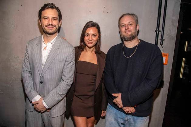 Jaime Krsto Ferkic, Taneshia Abt und Anton Fatoni Schneider zu Gast in der Traumfabrik Babelsberg und Kreisfilm Party in der Fotografiska Berlin bei der Berlinale 76. Internationale Filmfestspiele am 17.02.2026 in Berlin Berlin Deutschland