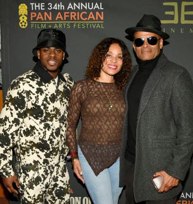 LOS ANGELES, CA- FEBRUARY 17: Noah Abbott, Jaqueline Fleming, Mario Van Peebles at the 34th Annual Pan African Film & Arts Festival Opening Night Premiere of One Spoon of Chocolate at the Directors Guild of America Theater Complex in Los Angeles, California on February 17, 2026. Copyright: xKoixSojer Snap NxUxPhotos MediaPunchx