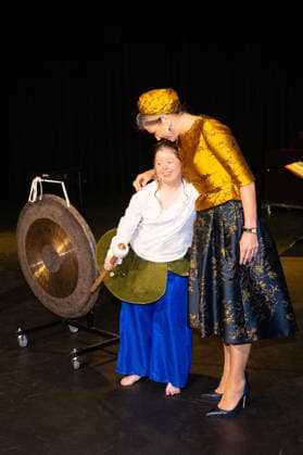 18-02-2026 Hengelo Queen Maxima attended the opening of the professional company KamaK Theater, working with actors with intellectual disabilities, in Hengelo. Â  Copyright: xPPEx