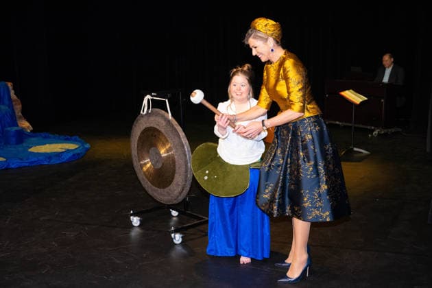 18-02-2026 Hengelo Queen Maxima attended the opening of the professional company KamaK Theater, working with actors with intellectual disabilities, in Hengelo. Â  Copyright: xPPEx