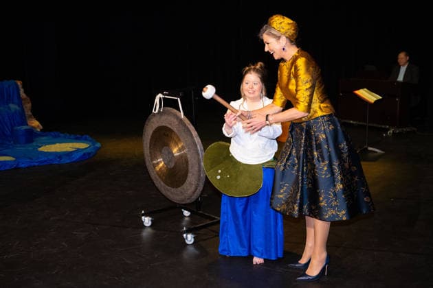 18-02-2026 Hengelo Queen Maxima attended the opening of the professional company KamaK Theater, working with actors with intellectual disabilities, in Hengelo. Â  Copyright: xPPEx