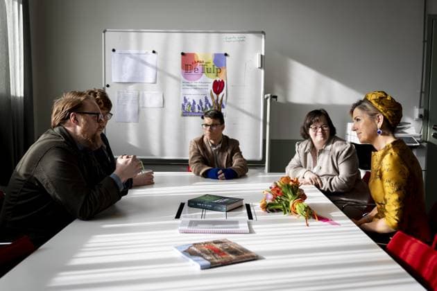 HENGELO, The Netherlands, 2026-02-18 13:49:07 HENGELO, February 18, 2026, KamaK Theater. Queen Maxima will open the new KamaK Theater in Hengelo. The professional company KamaK Theater works with actors with intellectual disabilities. With a team of directors, theater and music teachers, care workers, and a large number of volunteers, several productions are developed and staged annually. PHOTO: NLBeeld POOL Wouter de Wilde Credit: NL Beeld Patrick van Emst  Copyright: xx x