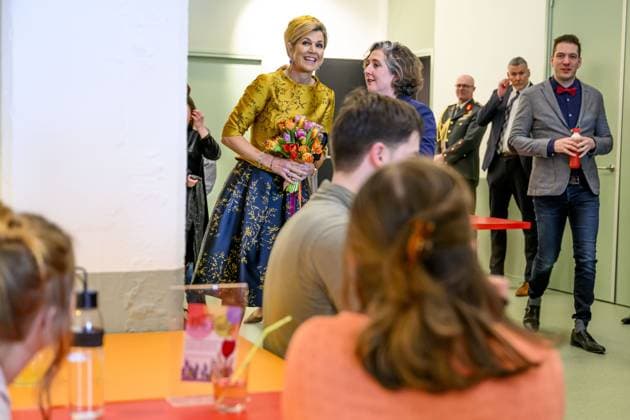 HENGELO, The Netherlands, 2026-02-18 13:45:42 HENGELO, February 18, 2026, KamaK Theater. Queen Maxima opens the new KamaK Theater in Hengelo. The professional company KamaK Theater works with actors with intellectual disabilities. With a team of directors, theater and music teachers, care workers, and a large number of volunteers, several productions are developed and staged annually. PHOTO: NLBeeld Patrick van Emst Credit: NL Beeld Patrick van Emst  Copyright: xx x