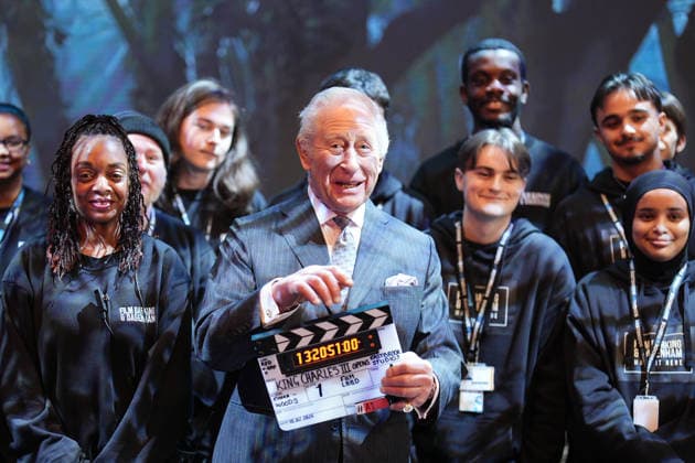. 18 02 2026. Dagenham, United Kingdom. King Charles III during a visit to Eastbrook Studios in Dagenham, United Kingdom.  xPoolx xi-Imagesx IIM-26580-0008