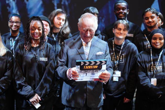 . 18 02 2026. Dagenham, United Kingdom. King Charles III during a visit to Eastbrook Studios in Dagenham, United Kingdom.  xPoolx xi-Imagesx IIM-26580-0009