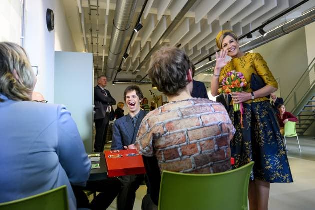 HENGELO, The Netherlands, 2026-02-18 13:49:23 HENGELO, February 18, 2026, KamaK Theater. Queen Maxima opens the new KamaK Theater in Hengelo. The professional company KamaK Theater works with actors with intellectual disabilities. With a team of directors, theater and music teachers, care workers, and a large number of volunteers, several productions are developed and staged annually. PHOTO: NLBeeld Patrick van Emst Credit: NL Beeld Patrick van Emst  Copyright: xx x