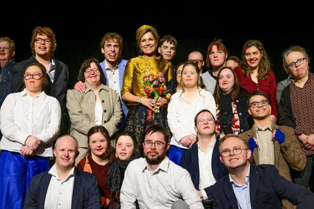 HENGELO, The Netherlands, 2026-02-18 14:14:45 HENGELO, February 18, 2026, KamaK Theater. Queen Maxima opens the new KamaK Theater in Hengelo. The professional company KamaK Theater works with actors with intellectual disabilities. With a team of directors, theater and music teachers, care workers, and a large number of volunteers, several productions are developed and staged annually. PHOTO: NLBeeld Patrick van Emst Credit: NL Beeld Patrick van Emst  Copyright: xx x