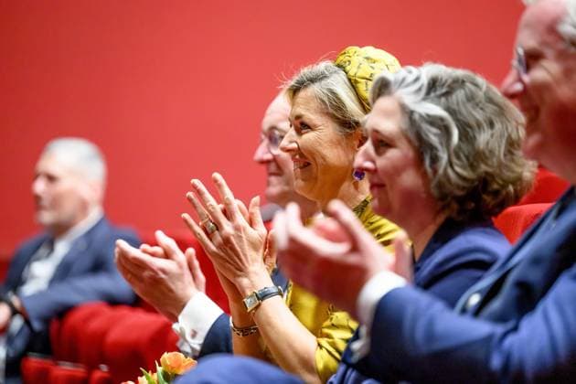 HENGELO, The Netherlands, 2026-02-18 14:05:50 HENGELO, February 18, 2026, KamaK Theater. Queen Maxima opens the new KamaK Theater in Hengelo. The professional company KamaK Theater works with actors with intellectual disabilities. With a team of directors, theater and music teachers, care workers, and a large number of volunteers, several productions are developed and staged annually. PHOTO: NLBeeld Patrick van Emst Credit: NL Beeld Patrick van Emst  Copyright: xx x