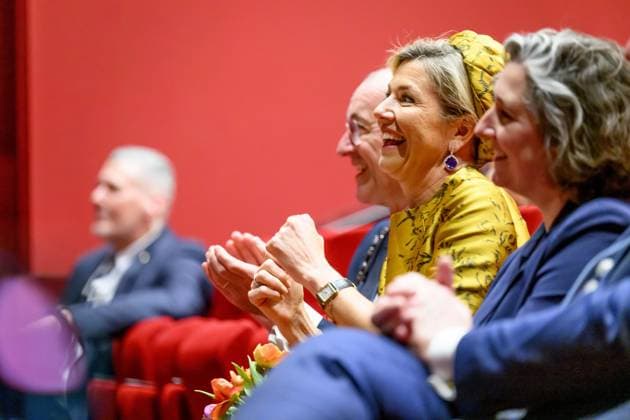 HENGELO, The Netherlands, 2026-02-18 14:07:45 HENGELO, February 18, 2026, KamaK Theater. Queen Maxima opens the new KamaK Theater in Hengelo. The professional company KamaK Theater works with actors with intellectual disabilities. With a team of directors, theater and music teachers, care workers, and a large number of volunteers, several productions are developed and staged annually. PHOTO: NLBeeld Patrick van Emst Credit: NL Beeld Patrick van Emst  Copyright: xx x