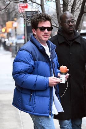 Singer Charlie Puth holds an apple while leaving his New York City hotel for TV interviews as he is seen for the first time since his Superbowl performance Featuring: Charlie Puth Where: New York City, New York, United States When: 18 Feb 2026 Credit: Elder Ordonez INSTARimages EDITORIAL USE ONLY. NOT FOR USE BY NEWSPAPERS BASED IN THE UK. Copyright: xx instar55482497