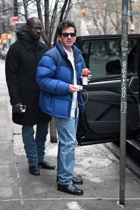 Singer Charlie Puth holds an apple while leaving his New York City hotel for TV interviews as he is seen for the first time since his Superbowl performance Featuring: Charlie Puth Where: New York City, New York, United States When: 18 Feb 2026 Credit: Elder Ordonez INSTARimages EDITORIAL USE ONLY. NOT FOR USE BY NEWSPAPERS BASED IN THE UK. Copyright: xx instar55482499