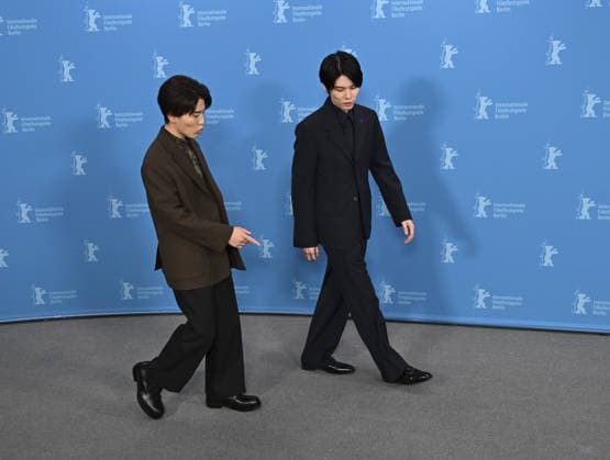 76th Berlin International Film Festival BERLIN, GERMANY - FEBRUARY 18: Actors Miyu Irino (L) and Riku Hagiwara (R) of A New Dawn pose for photographers during the 76th Berlinale in Berlin, Germany, on February 18, 2026. Halil Sagirkaya Anadolu Berlin Germany. Editorial use only. Please get in touch for any other usage.  Copyright: x2026xAnadoluxHalilxSagirkayax