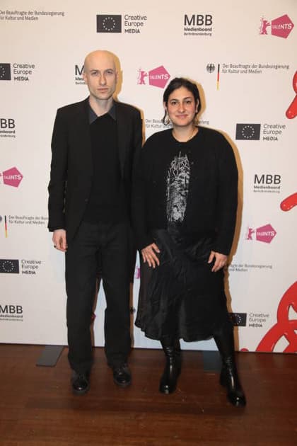 Daniel Blumberg und Aida Baghernejad bei Berlinale Talents Talk: Composer™s Talk with Daniel Blumberg im Radialsystem - Kulturzentrum in der Holzmarktstraße. Berlin, 18.02.2026 Copyright: xMatthiasxGränzdörferx